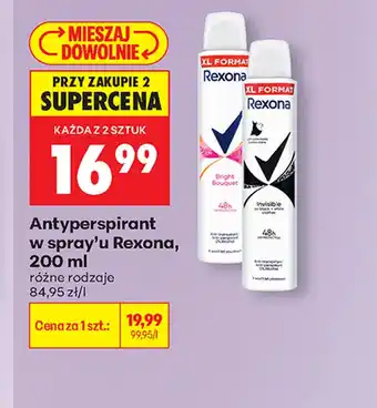 Biedronka Antyperspirant Rexona oferta