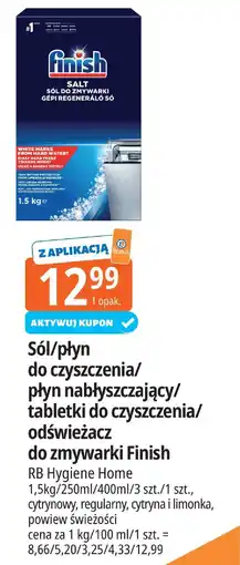 E.Leclerc Sól/płyn do czyszczenia/ płyn nabłyszczający/ tabletki do czyszczenia/ odświeżacz do zmywarki Finish RB Hygiene Home oferta