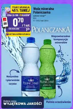 Polomarket Woda mineralna Polaniczanka wybrane rodzaje oferta