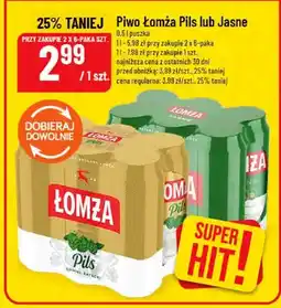 Polomarket Piwo Łomża Pils lub Jasne 0.5l puszka oferta