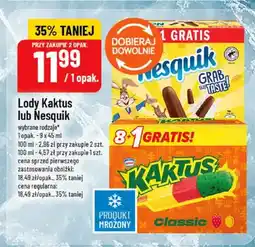 Polomarket Lody Kaktus lub Nesquik wybrane rodzaje oferta