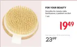 Rossmann Szczotka do masażu ciała bambusowa, z paskiem na dłoń oferta