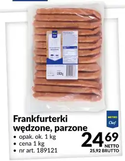 Makro Frankfurterki wędzone, parzone Metro Chef oferta
