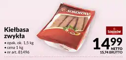 Makro Kiełbasa zwykła Sokołów oferta