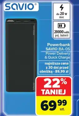 Carrefour Powerbank Savio oferta