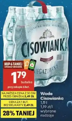 Delikatesy Centrum Woda Cisowianka niegazowana oferta