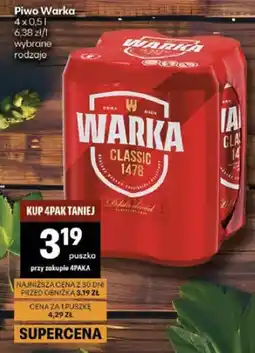 Delikatesy Centrum Piwo Warka oferta