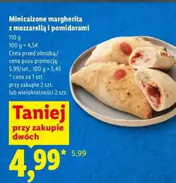 Lidl Pizza minicalzone margherita z mozzarellą i pomidorami oferta