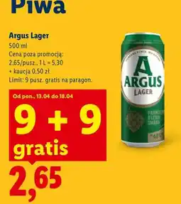 Lidl Piwo Lager oferta