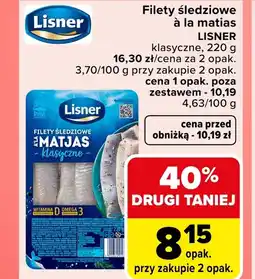 Carrefour Filety śledziowe Lisner oferta