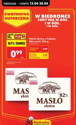 Biedronka Masło ekstra z polskiej mleczarni oferta