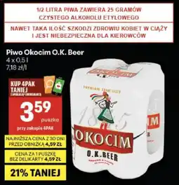 Delikatesy Centrum Piwo Okocim O.K. Beer oferta