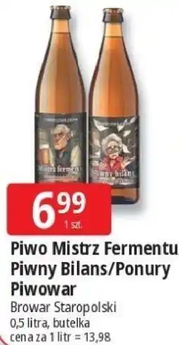E.Leclerc Piwo Mistrz Fermentu/ Piwny Bilans/Ponury Piwowar Browar Staropolski 0,5 litra, butelka oferta