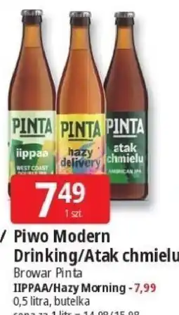E.Leclerc Piwo Modern Drinking/Atak chmielu Browar Pinta 0,5 litra, butelka oferta