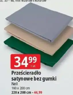 E.Leclerc Prześcieradło satynowe bez gumki Nell 160 x 200 cm oferta