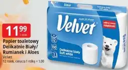 E.Leclerc Papier toaletowy Delikatnie Biały/ Rumianek i Aloes Velvet oferta