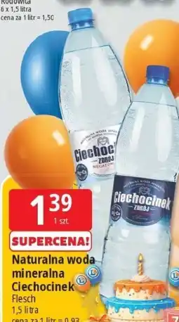 E.Leclerc Naturalna woda mineralna Ciechocinek Flesch 1,5 litra oferta