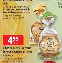 E.Leclerc Ciastka orkiszowe bez dodatku cukru Merkury 100 g, mix smaków oferta