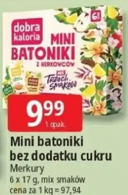 E.Leclerc Mini batoniki bez dodatku cukru Merkury 6 x 17 g, mix smaków oferta