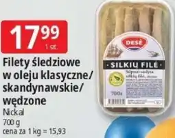 E.Leclerc Filety śledziowe w oleju klasyczne/ skandynawskie/ wędzone Nickal oferta