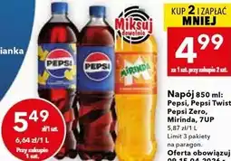 Lewiatan Napój 850 ml: Pepsi, Pepsi Twist, Pepsi Zero, Mirinda, 7UP oferta