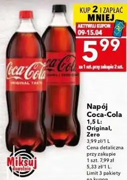 Lewiatan Napój Coca-Cola 1,5 L: Original, Zero oferta
