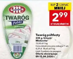 Lewiatan Twaróg półtłusty 230 g klinek Mlekovita oferta
