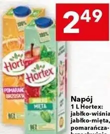 Lewiatan Napój 1 L Hortex: jabłko-wiśnia, jabłko-mięta, pomarańcza- brzoskwinia oferta