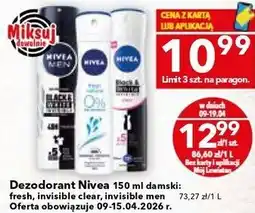 Lewiatan Dezodorant Nivea 150 ml damski: fresh, invisible clear, invisible men oferta