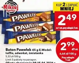 Lewiatan Baton Pawełek 45 g E.Wedel: toffie, adwokat, śmietanka oferta