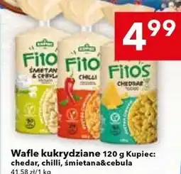 Lewiatan Wafle kukurydziane 120 g Kupiec: chedar, chilli, śmietana&cebula oferta