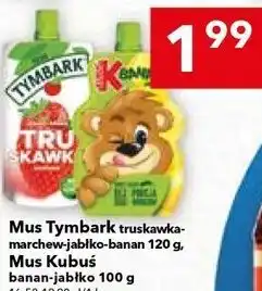 Lewiatan Mus Tymbark truskawka- marchew-jabłko-banan 120 g, Mus Kubuś banan-jabłko 100 g oferta