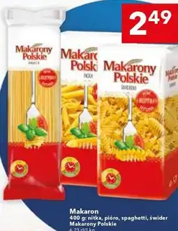 Lewiatan Makaron 400 g: nitka, pióro, spaghetti, świder Makarony Polskie oferta