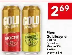 Lewiatan Piwo Goldbrayner: Mocne 7%, Radler cytryna 2% oferta