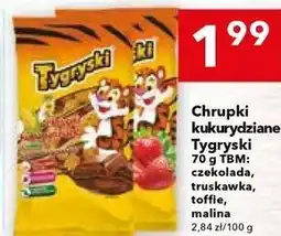 Lewiatan Chrupki kukurydziane Tygryski 70 g TBM: czekolada, truskawka, toffie, malina oferta
