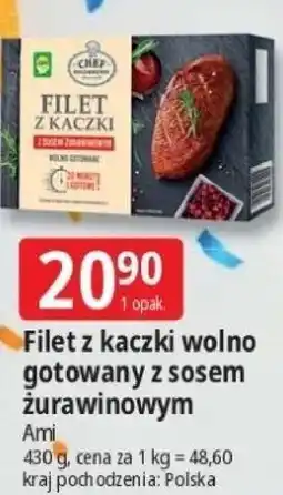 E.Leclerc Filet z kaczki wolno gotowany z sosem żurawinowym Ami oferta