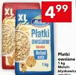 Lewiatan Płatki owsiane 1 kg Melvit: błyskawiczne, górskie oferta