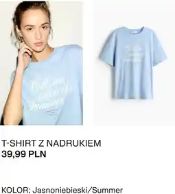 H&M T-SHIRT Z NADRUKIEM oferta