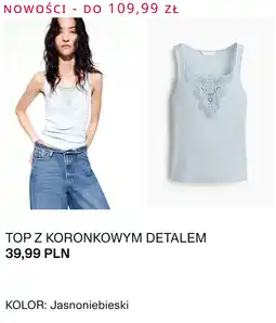 H&M TOP Z KORONKOWYM DETALEM oferta