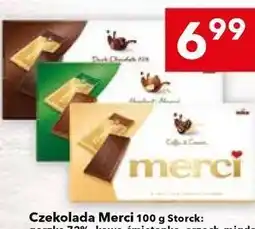 Lewiatan Czekolada Merci 100 g Storck: gorzka 72%, kawa-śmietanka, orzech-migdał oferta