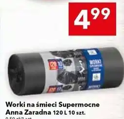 Lewiatan Worki na śmieci Supermocne Anna Zaradna 120 L 10 szt oferta