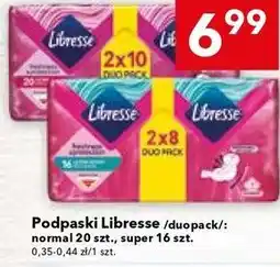 Lewiatan Podpaski Libresse /duopack/: normal 20 szt., super 16 szt oferta