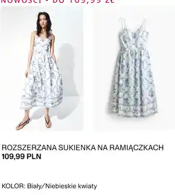 H&M ROZSZERZANA SUKIENKA NA RAMIĄCZKACH H&M oferta