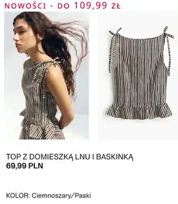 H&M TOP Z DOMIESZKĄ LNU I BASKINKĄ H&M oferta