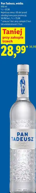 Lidl Pan Tadeusz, wódka oferta