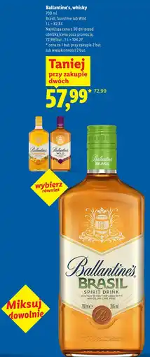 Lidl Ballantine's, whisky Brasil, Sunshine lub Wild oferta