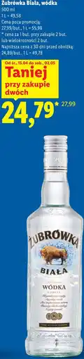 Lidl Żubrówka Biała, wódka oferta