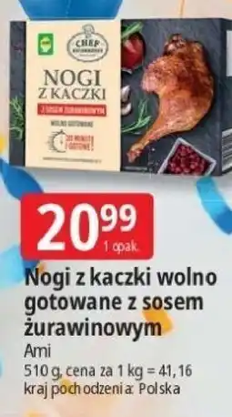 E.Leclerc Nogi z kaczki wolno gotowane z sosem żurawinowym Ami oferta