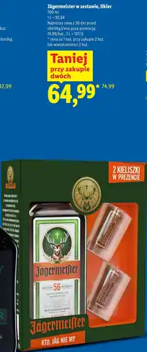 Lidl Jägermeister w zestawie , likier oferta