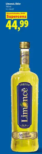 Lidl Limoncè, likier oferta